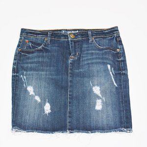 Host pick Hudson Distressed Mini Jean Denim Skirt
